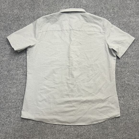 Kuhl Shirt Mens Large Gray Short Sleeve Button Up Hiking Outdoor Polyester - Picture 2 of 9